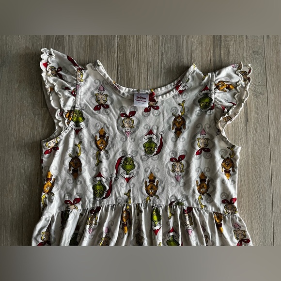 Hanna Andersson Girls The Grinch Dr. Seuss Collection Pajama Dress - Size 12 - Picture 2 of 6